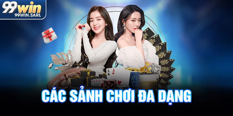 Các sảnh chơi đa dạng